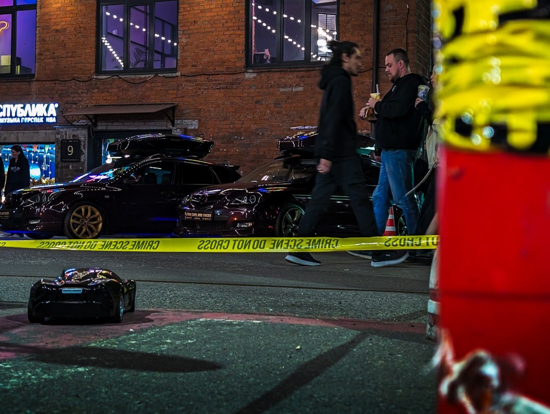 detective investigating crime scene